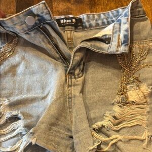 Blue B Distressed Denim Shorts